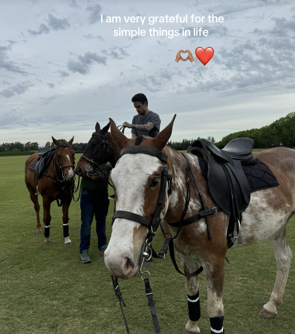 Cassidy uploaded an image of Payne on horseback.