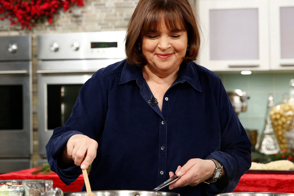 Ina Garten cooking with a skillet