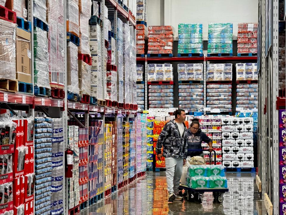 Sam's Club shoppers visit the newly opened location in Grapevine, Texas.