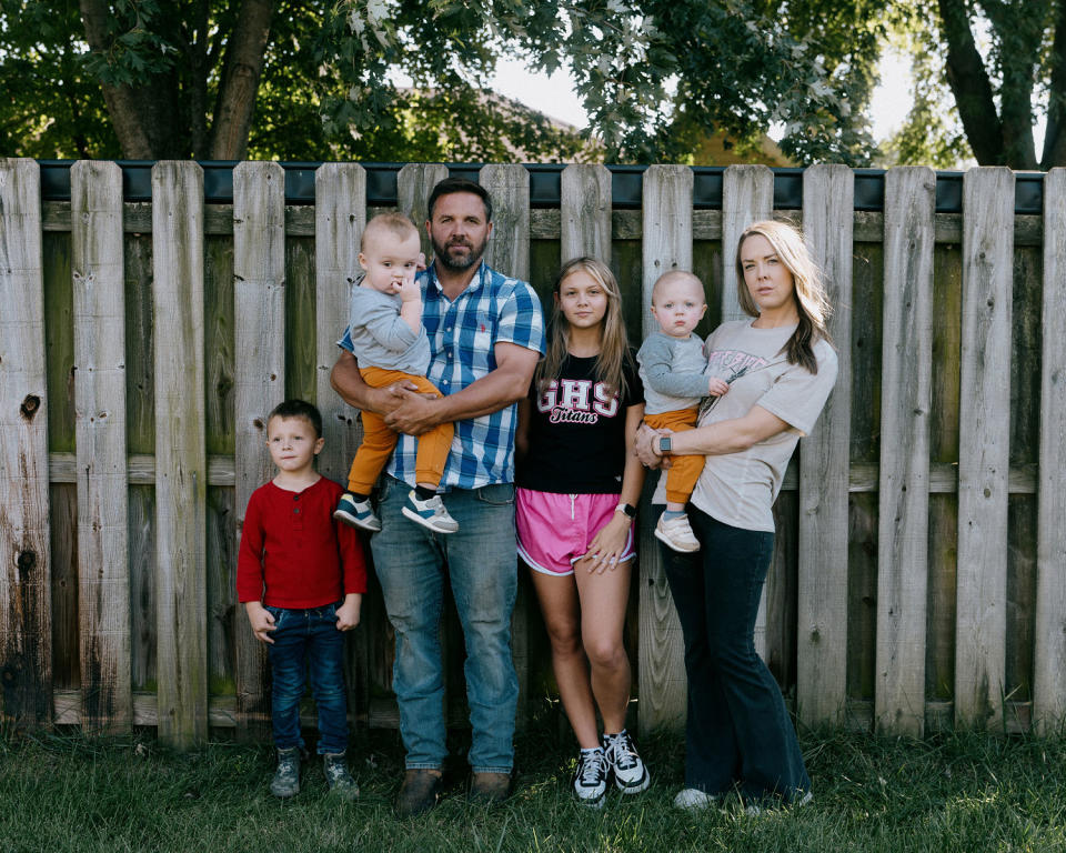 The Hurley family. (Bryan Birks for NBC News)