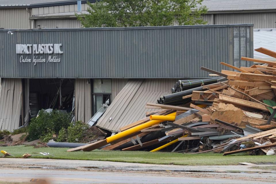 Damage at the Impact Plastics facility 