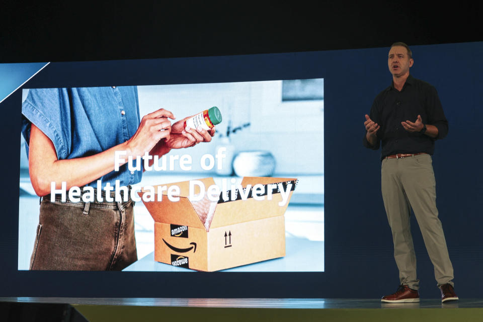 John Love, Vice President of Amazon Pharmacy, talks about healthcare delivery by drone during Amazon's 