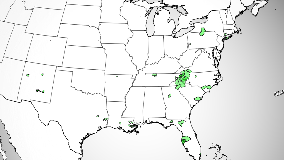 Every 2024 flash flood emergency issued by the National Weather Service can be seen in green here. The green shapes represent the area threatened by flash flooding. A majority of the areas are concentrated in the Southeast. Data updated as of October 24. - CNN Weather