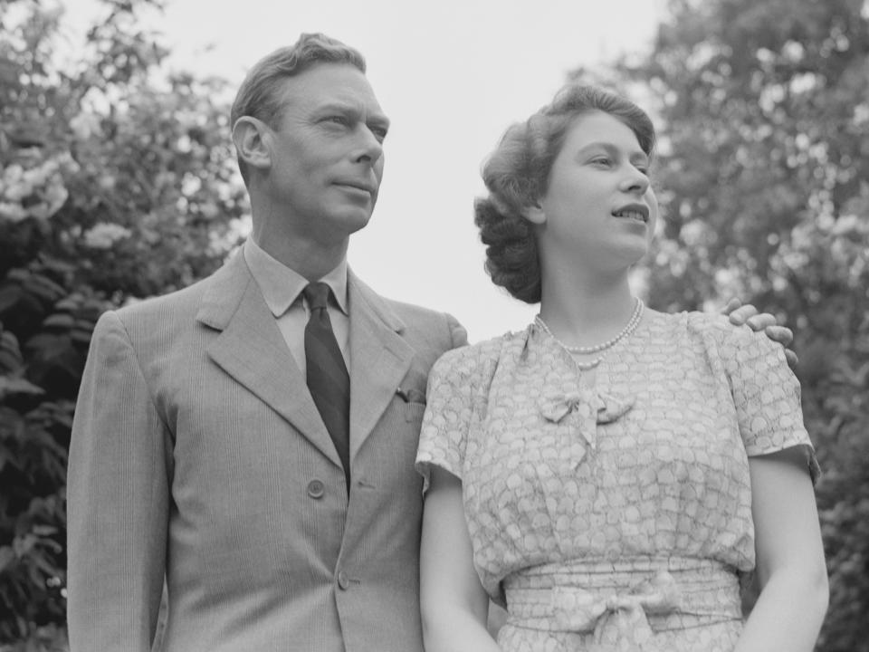 King George VI and then-Princess Elizabeth.