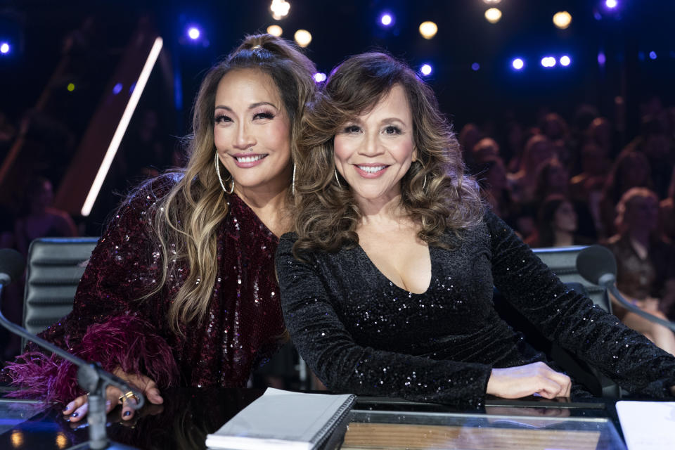 Rosie Perez (right) joined the table as a guest judge alongside longtime judge Carrie Ann Inaba. (Christopher Willard/Disney)