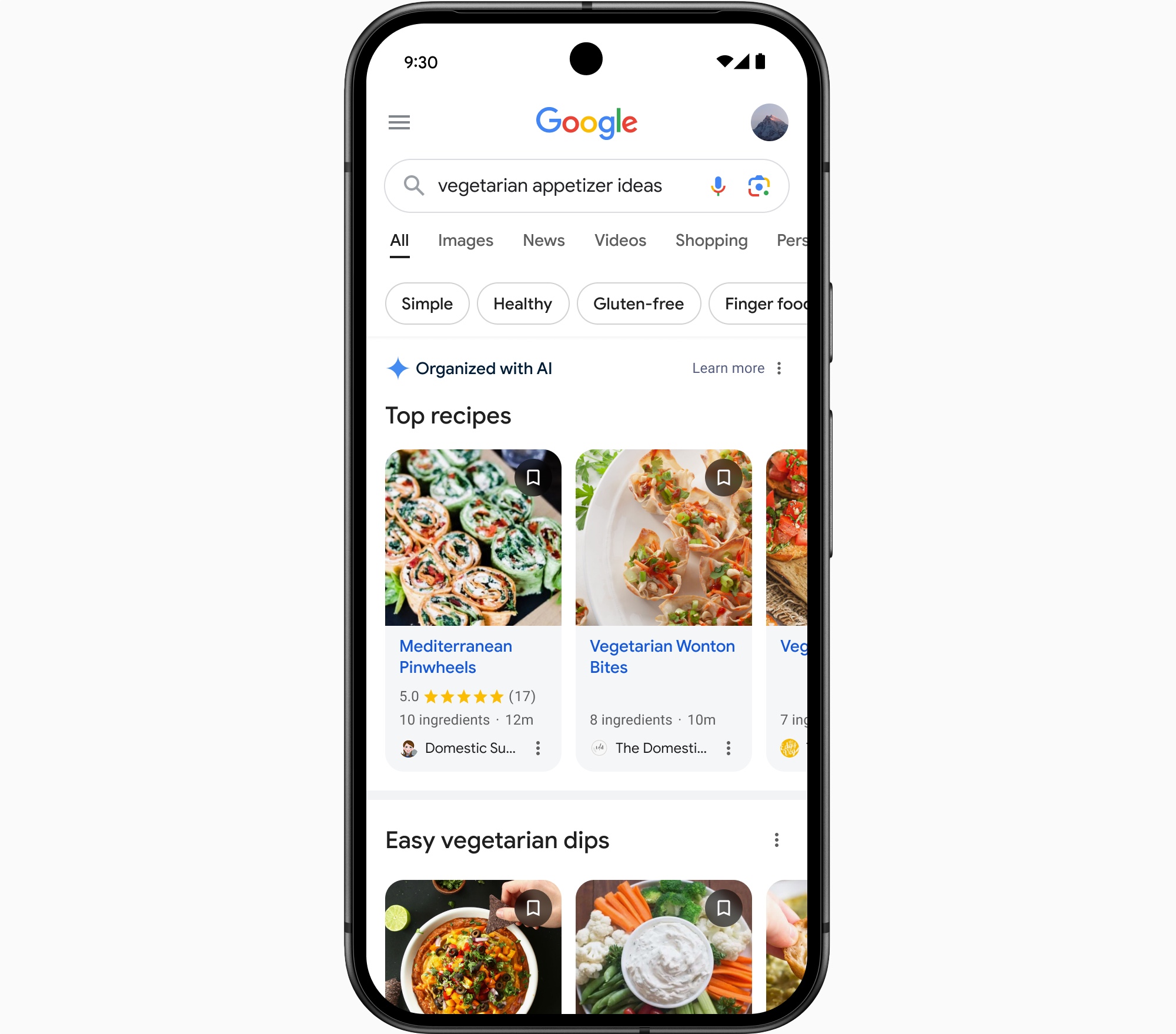 Google will begin organizing some search results using its AI technologies. (Image: Google)