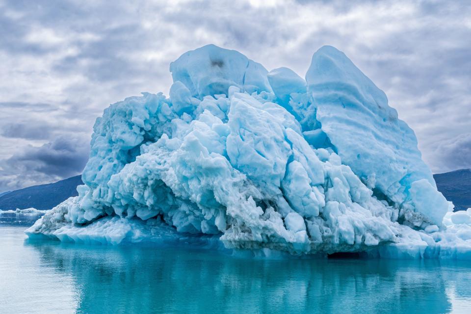 Spectacular iceberg in the Nuuk Icefjord, Western Greenland, Denmark, Polar Regions