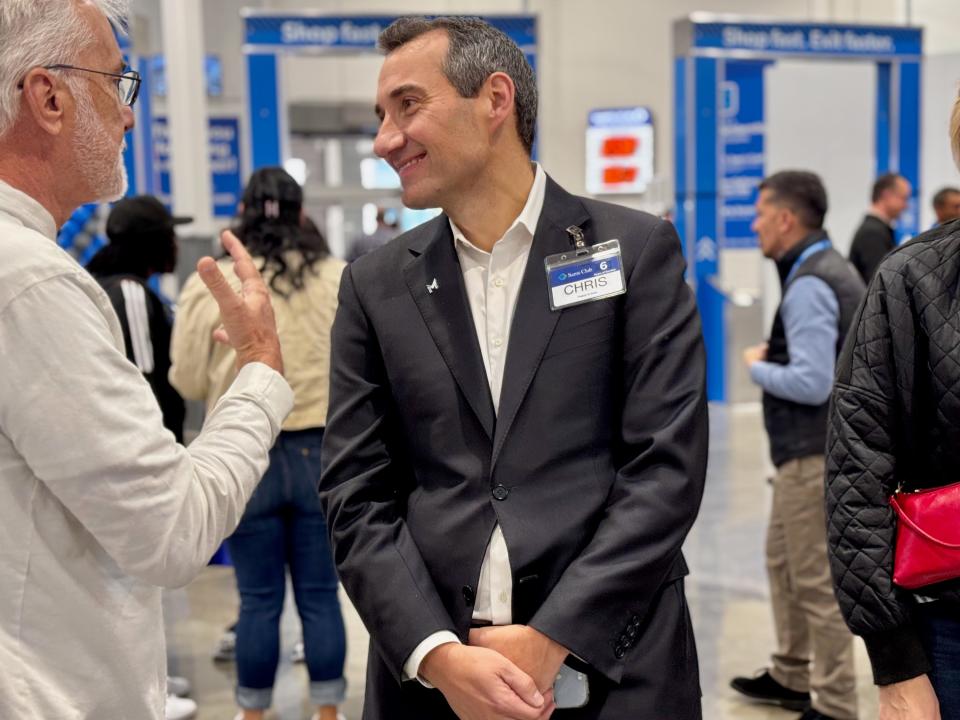 Sam's Club CEO Chris Nicholas at the company's new store in Grapevine, Texas