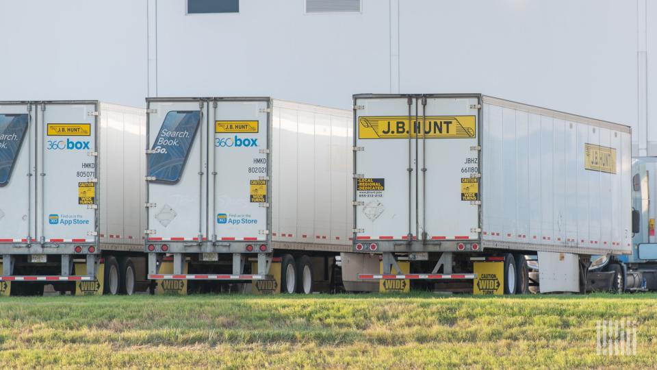 J.B. Hunt trailers at a facility