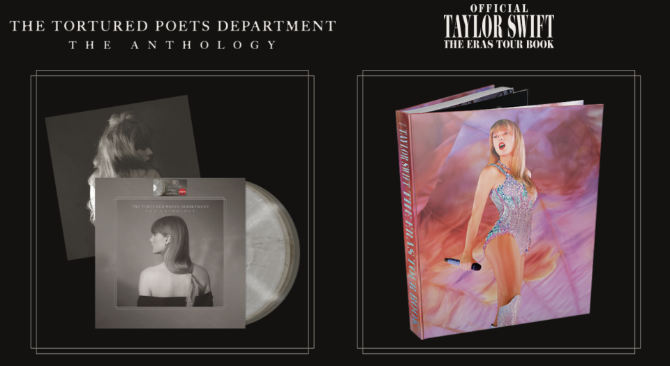 The covers of Swift's forthcoming releases