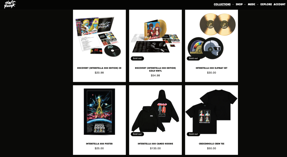 Daft Punk merch.