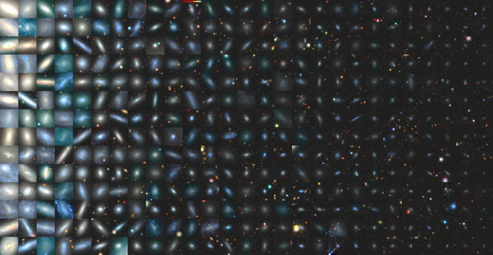  A giant grid of galaxy images. 