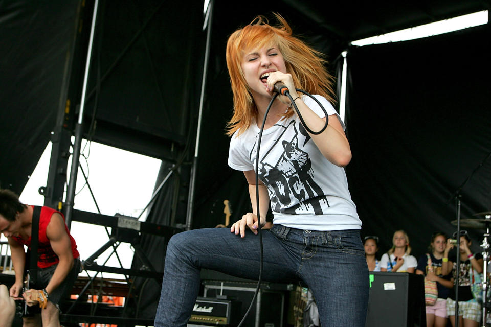 Hayley Williams of Paramore during Warped Tour 2008. (Gary Miller/FilmMagic)