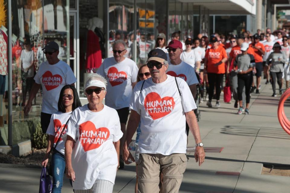 More than 2,000 walkers took part in what was then called the Desert AIDS Walk in Palm Springs, Calif., in October 2019. As AIDS Walk Los Angeles, the nation's first such event, marks its 40th year, its participants face a much different landscape than those who took part four decades ago, with an HIV/AIDS diagnosis no longer a death sentence and a focus more on helping people live with HIV.