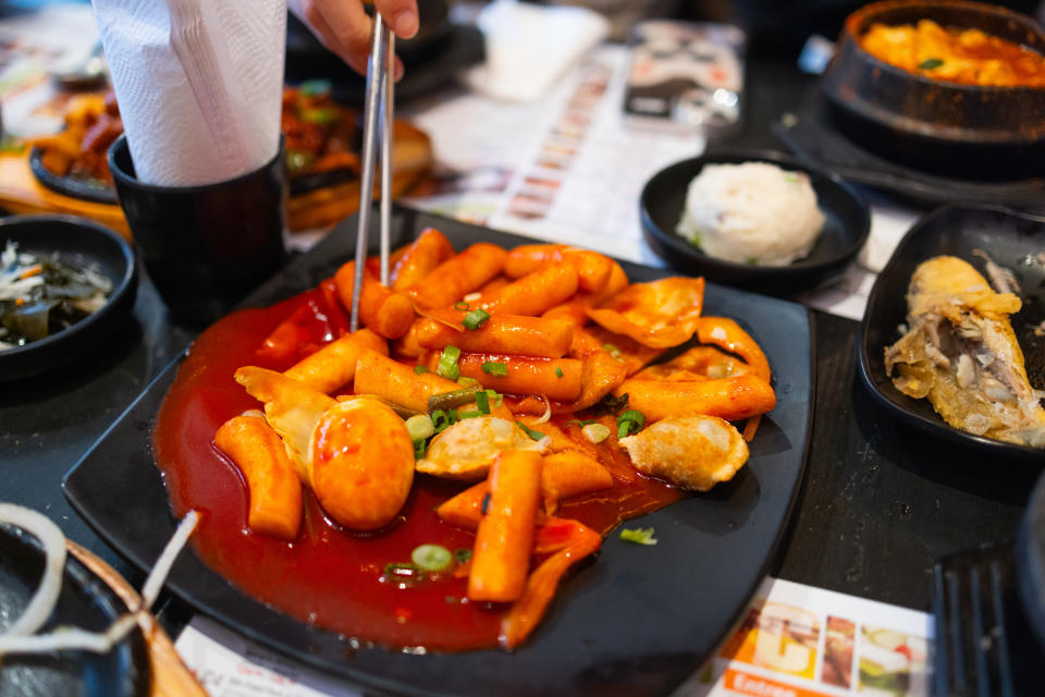 Korean spicy tteokbokki - Korean food style.