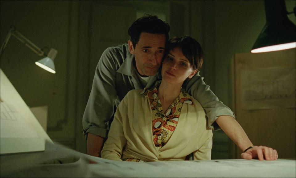 Adrien Brody, left, and Felicity Jones. 