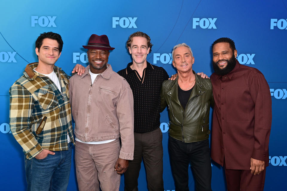 Tyler Posey, Taye Diggs, James Van Der Beek, Bruno Tonioli and Anthony Anderson 