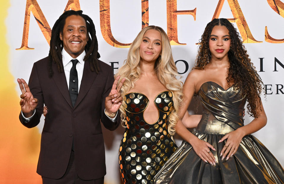 Jay-Z attended the Mufasa: The Lion King premiere with wife Beyoncé and daughter Blue Ivy Carter on Dec. 9.