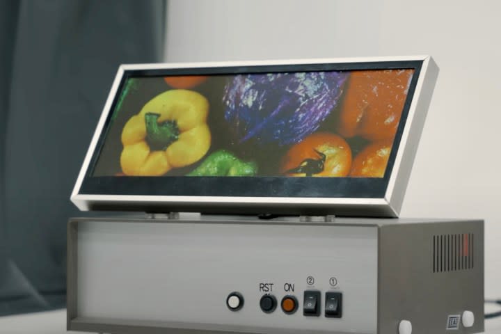 Sharp's prototype QDEL TV is shown at CES 2024.