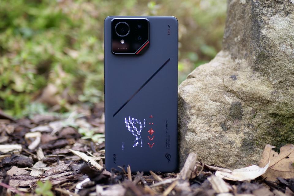 The back of the Asus ROG Phone 9 Pro.