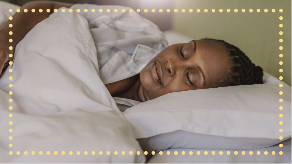 woman asleep in her bed