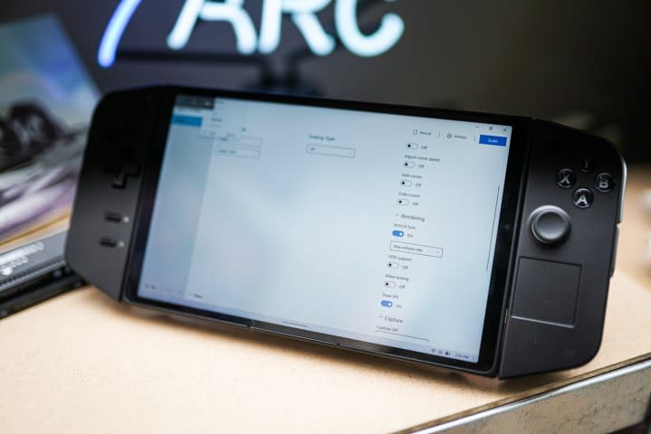 The Lossless Scaling app on the Lenovo Legion Go.