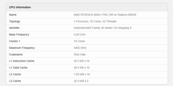 A benchmark of the Ryzen AI Max+ Pro 395.