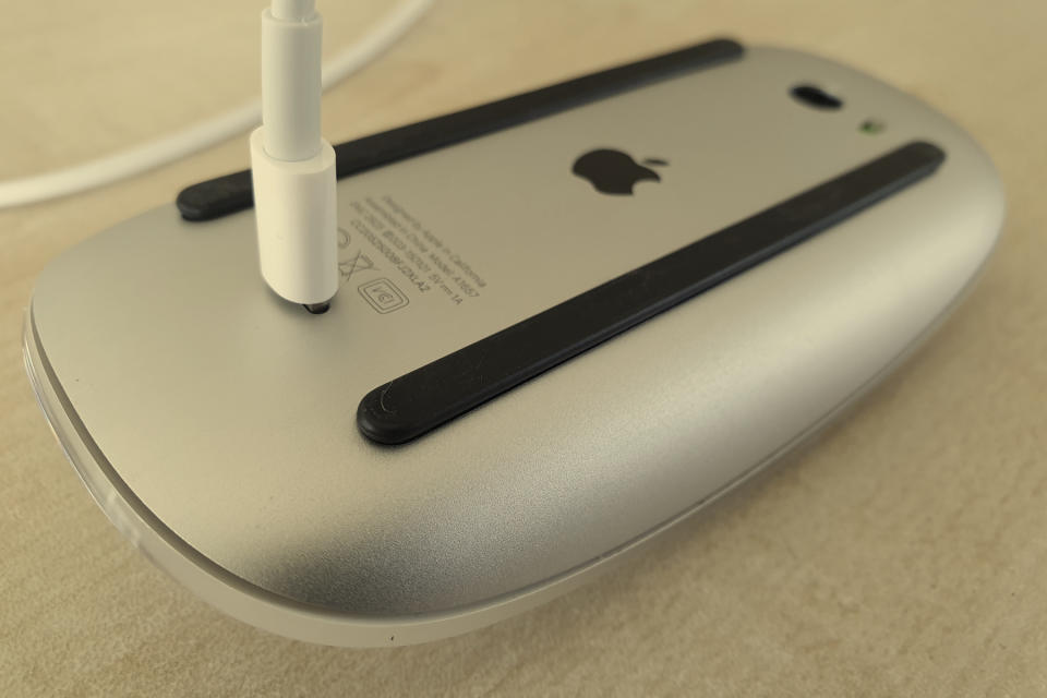 Charging the Magic Mouse.