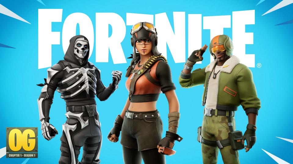 Pictured is a poster for Fortnite OG mode, which launched for players on December 6, 2024.