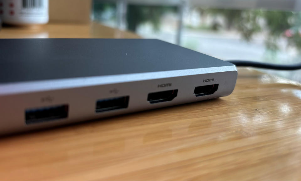 Closeup of usb-c hub