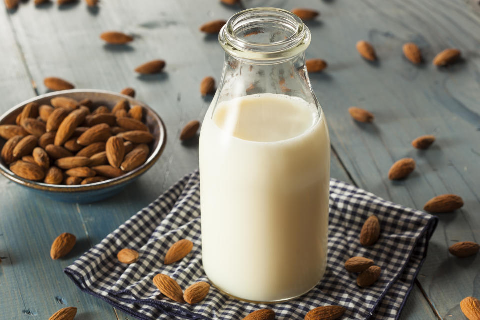 almond milk.