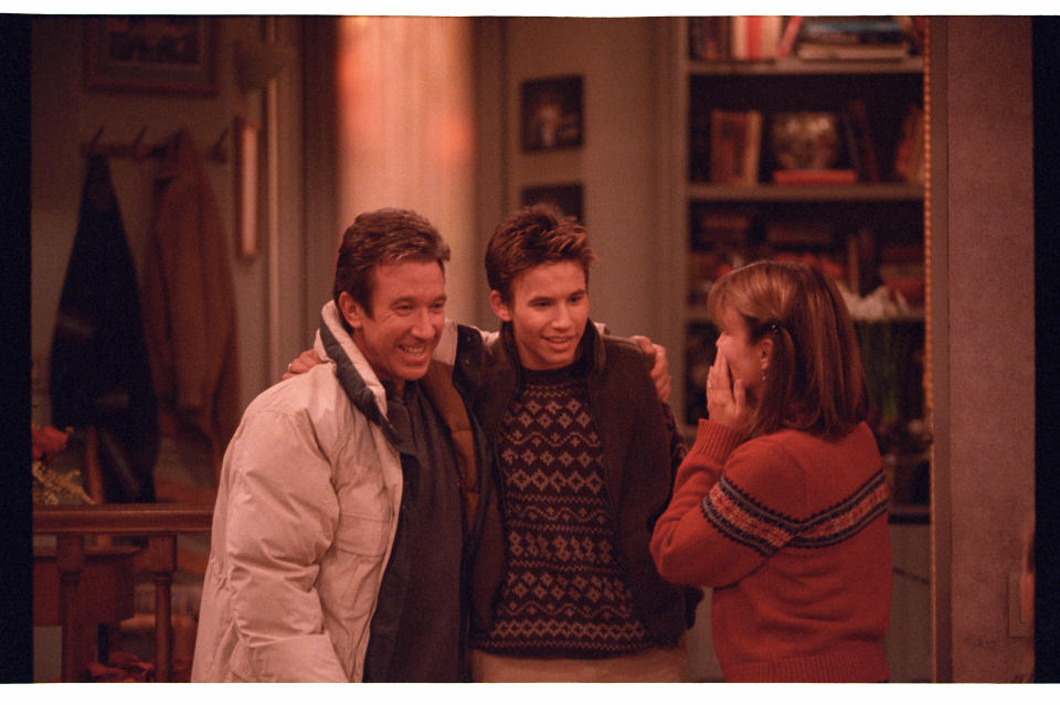 From left, Tim Allen, Jonathan Taylor Thomas and Patricia Richardson, in 1998.