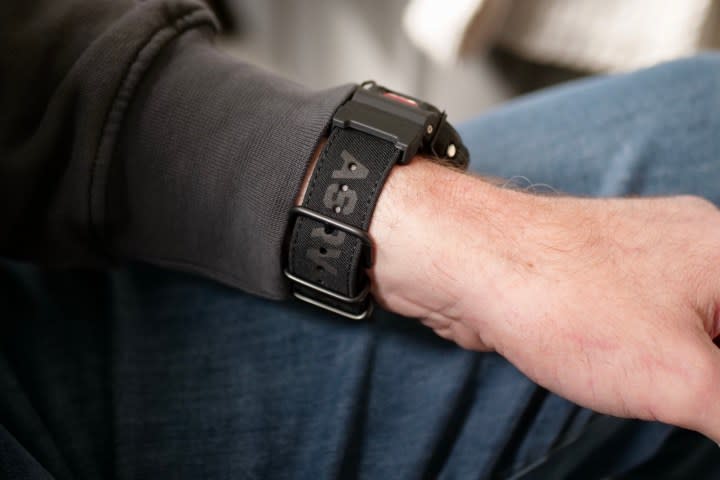 A person wearing the G-Shock x ASRV DW-6900.