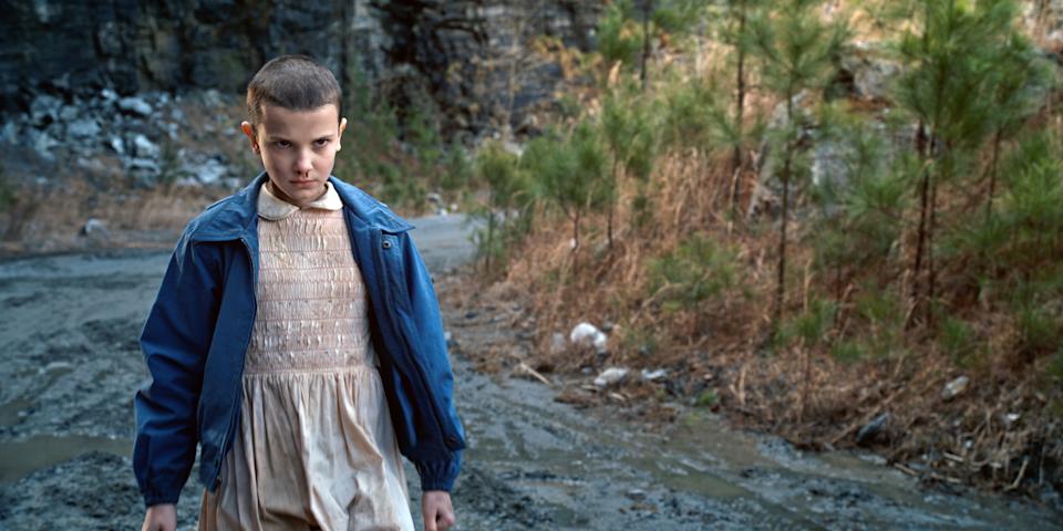Brown in a 2016 episode of Stranger Things. (Netflix/Courtesy Everett Collection)