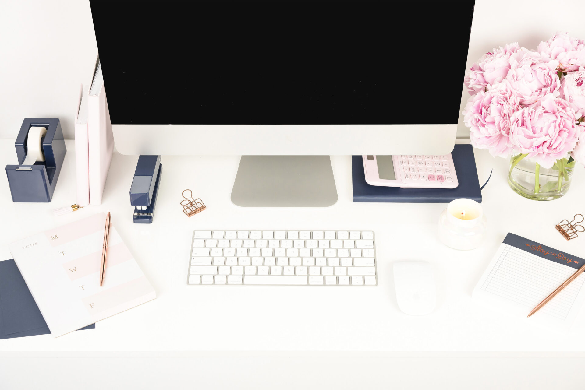 Modern workspace showing technical skills learned through blogging setup