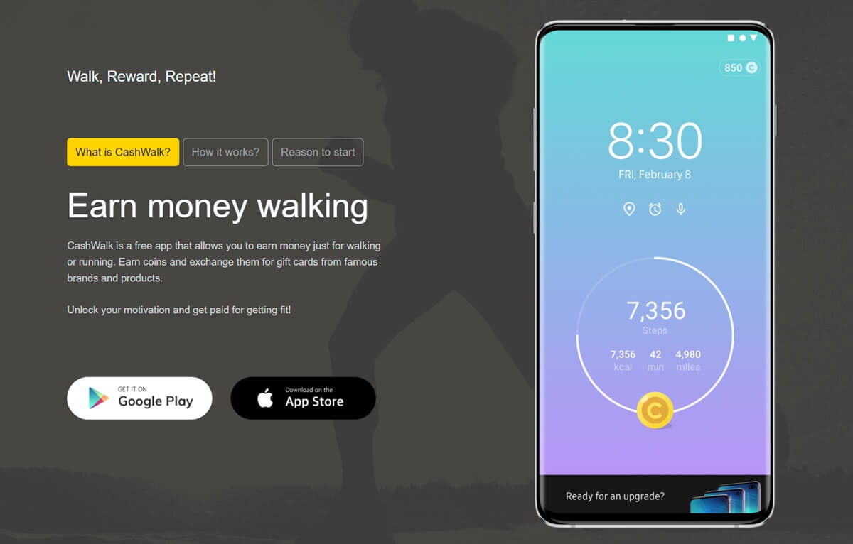 歩いてAmazonギフト券を無料で獲得できるアプリ「CashWalk」