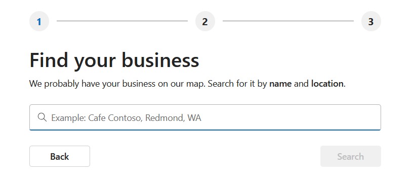 Busque una lista de empresas existentes en Bing Places for Business