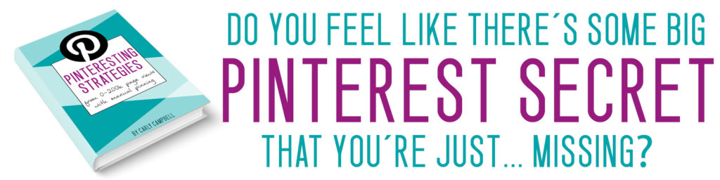 Banner del curso Pinteresting Strategies que muestra la formación en marketing de Pinterest