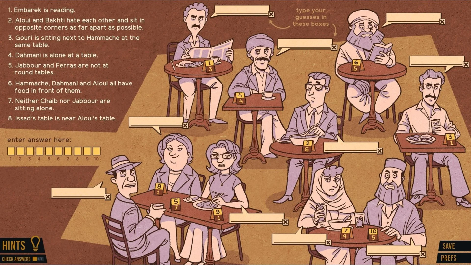A detailed look at the first puzzle in Puzzle Spy International featuring Shakespeare and stars