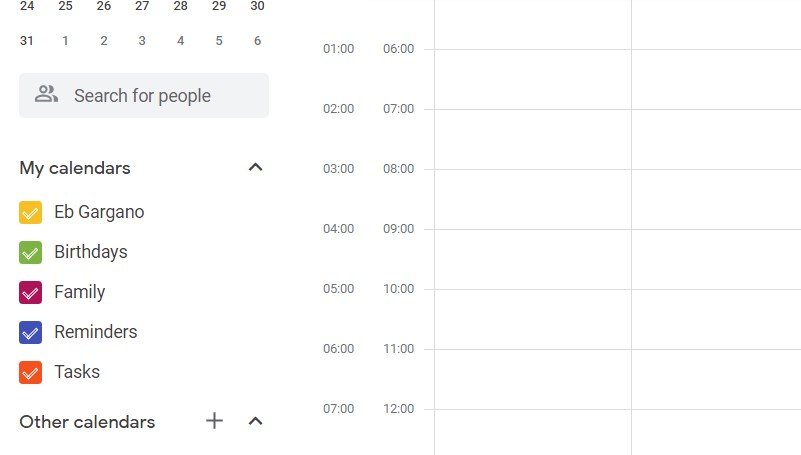 Плотный обзор недели, показывающий несколько событий с цветовой кодировкой для оптимальной визуальной организации.