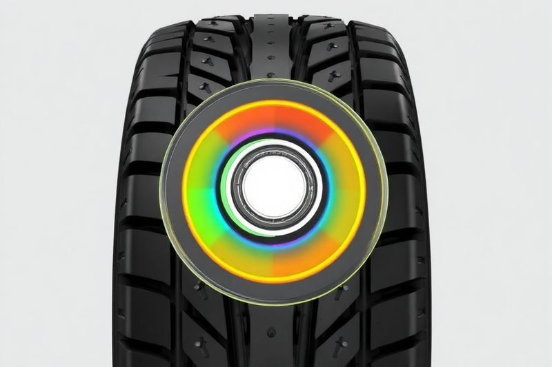 熱反応性ベースを示す格納式タイヤ スタッドの 3D 断面図