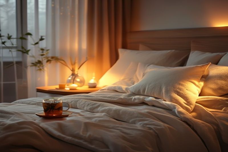 Cozy bedroom setup illustrating sleep hygiene and circadian rhythm optimization blog ideas