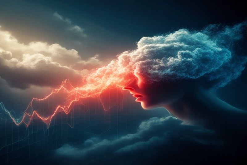 Dramatic visualization of plunging click-through rate graph due to Google AI Mode influence