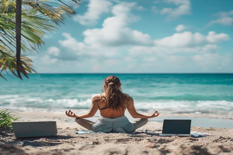 Concepto de salud mental y resiliencia para blogueros de tiempo completo