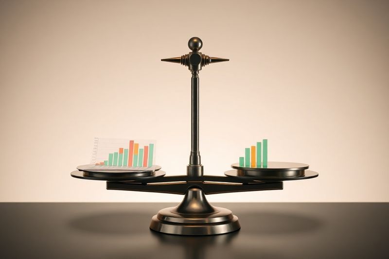 Balanzas digitales que alinean dos hojas de cálculo complejas que representan la reconciliación de la IA