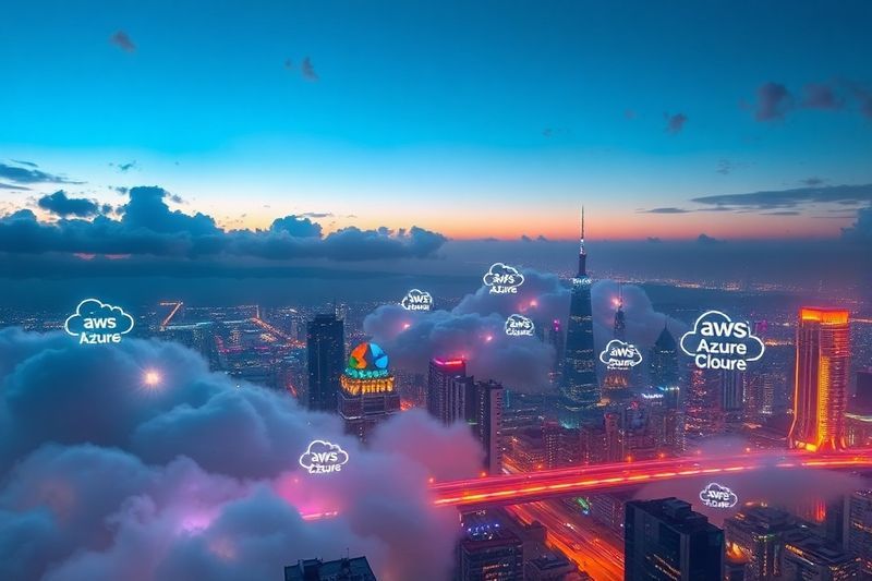 Entorno de múltiples nubes unido por flujos de datos de IA a través de AWS Azure y GCP