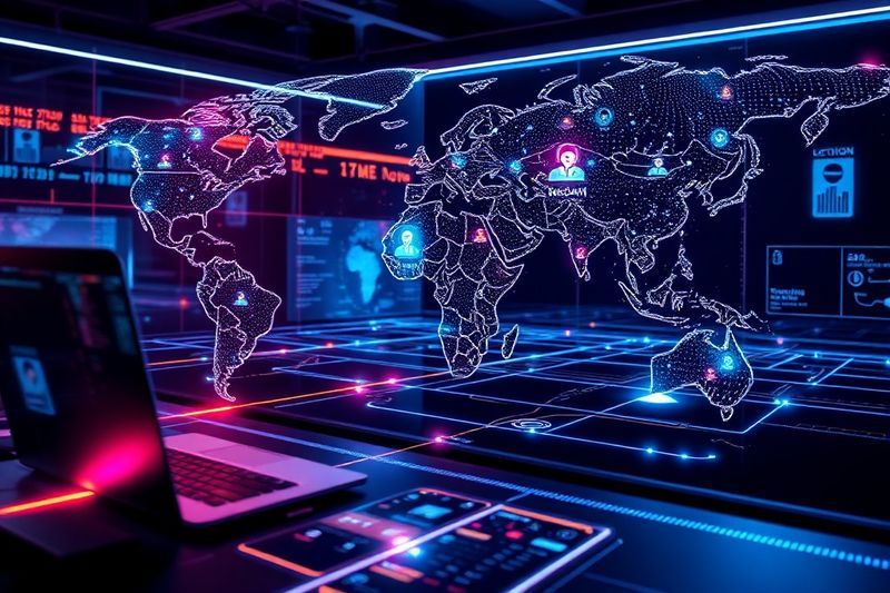 Global asynchronous work culture visualization with digital connections across time zones