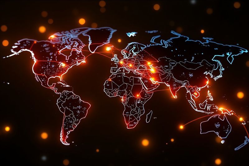 国境を越えた報酬と企業のメリットを示す世界デジタルマップ