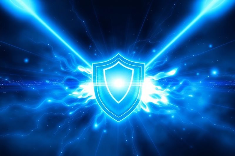 Escudo digital que protege un centro de datos de haces de energía cuántica