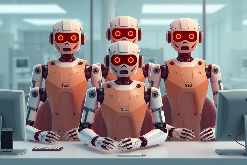 Matriz de agentes de IA especializados que representan una fuerza laboral corporativa autónoma